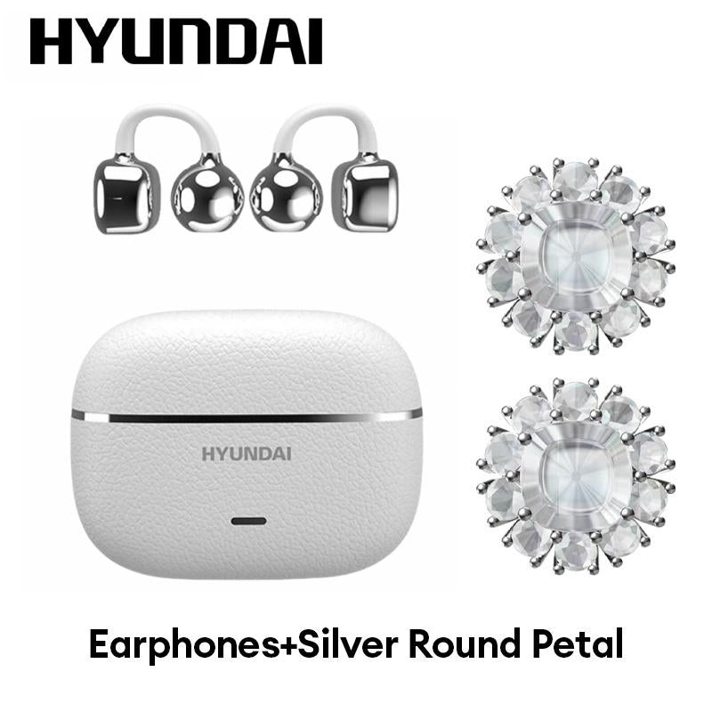 HYUNDAI C03 Clip on Wireless Headphones with 2025 Bluetooth 6.0 for Faster, Stable Connection & Low Power Use, DT6.0 Pulse Directional Tech, 360° ACS Panoramic Sound, IPX5 Waterproof Audio Earbuds for Music & Calls, Comfortable for Sports