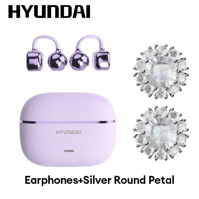 HYUNDAI C03 Clip on Wireless Headphones with 2025 Bluetooth 6.0 for Faster, Stable Connection & Low Power Use, DT6.0 Pulse Directional Tech, 360° ACS Panoramic Sound, IPX5 Waterproof Audio Earbuds for Music & Calls, Comfortable for Sports
