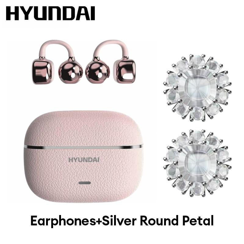 HYUNDAI C03 Clip on Wireless Headphones with 2025 Bluetooth 6.0 for Faster, Stable Connection & Low Power Use, DT6.0 Pulse Directional Tech, 360° ACS Panoramic Sound, IPX5 Waterproof Audio Earbuds for Music & Calls, Comfortable for Sports