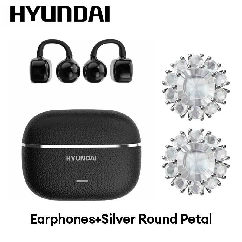HYUNDAI C03 Clip on Wireless Headphones with 2025 Bluetooth 6.0 for Faster, Stable Connection & Low Power Use, DT6.0 Pulse Directional Tech, 360° ACS Panoramic Sound, IPX5 Waterproof Audio Earbuds for Music & Calls, Comfortable for Sports